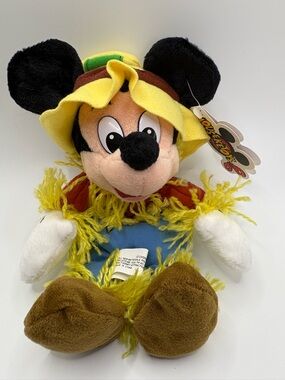 Disney Mickey Scarecrow Halloween Costume Stuffed Animal Mouse Mouseketoys